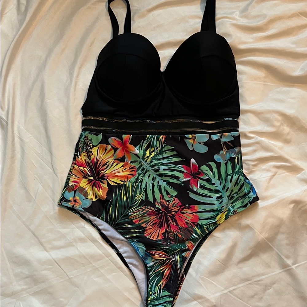 Tropical Floral One Piece Swimsuit